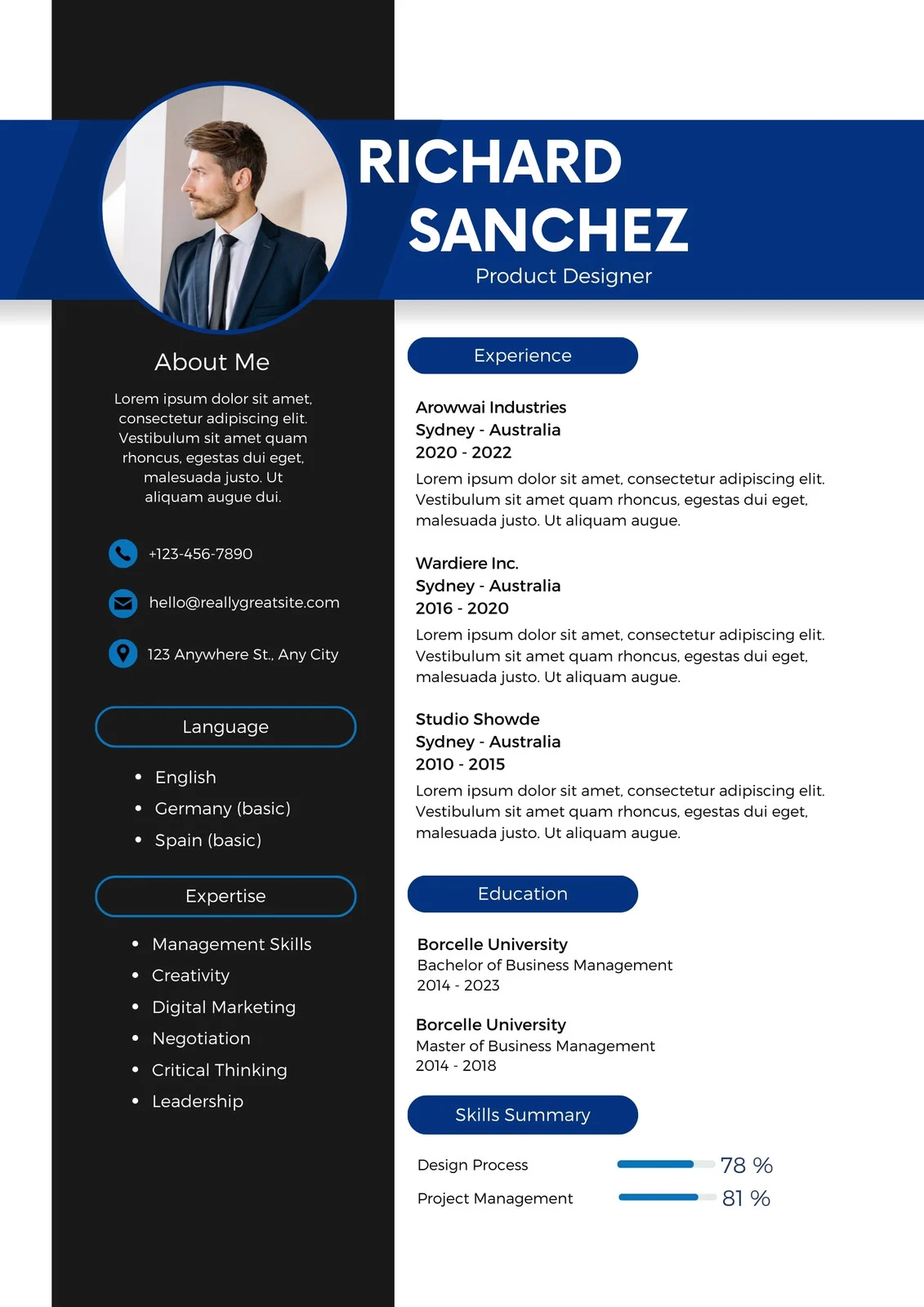 Resume Template 1