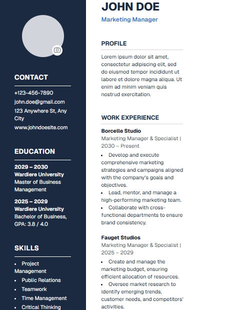 Creative Professional Resume